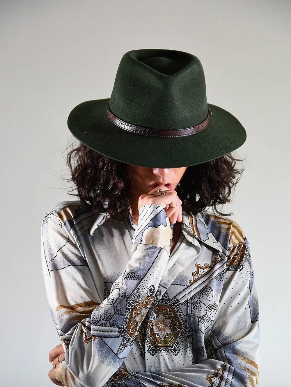 NWT Fallen Broken Street S/M Unisex Forest Green Dingo Wool Felt Hat Australia